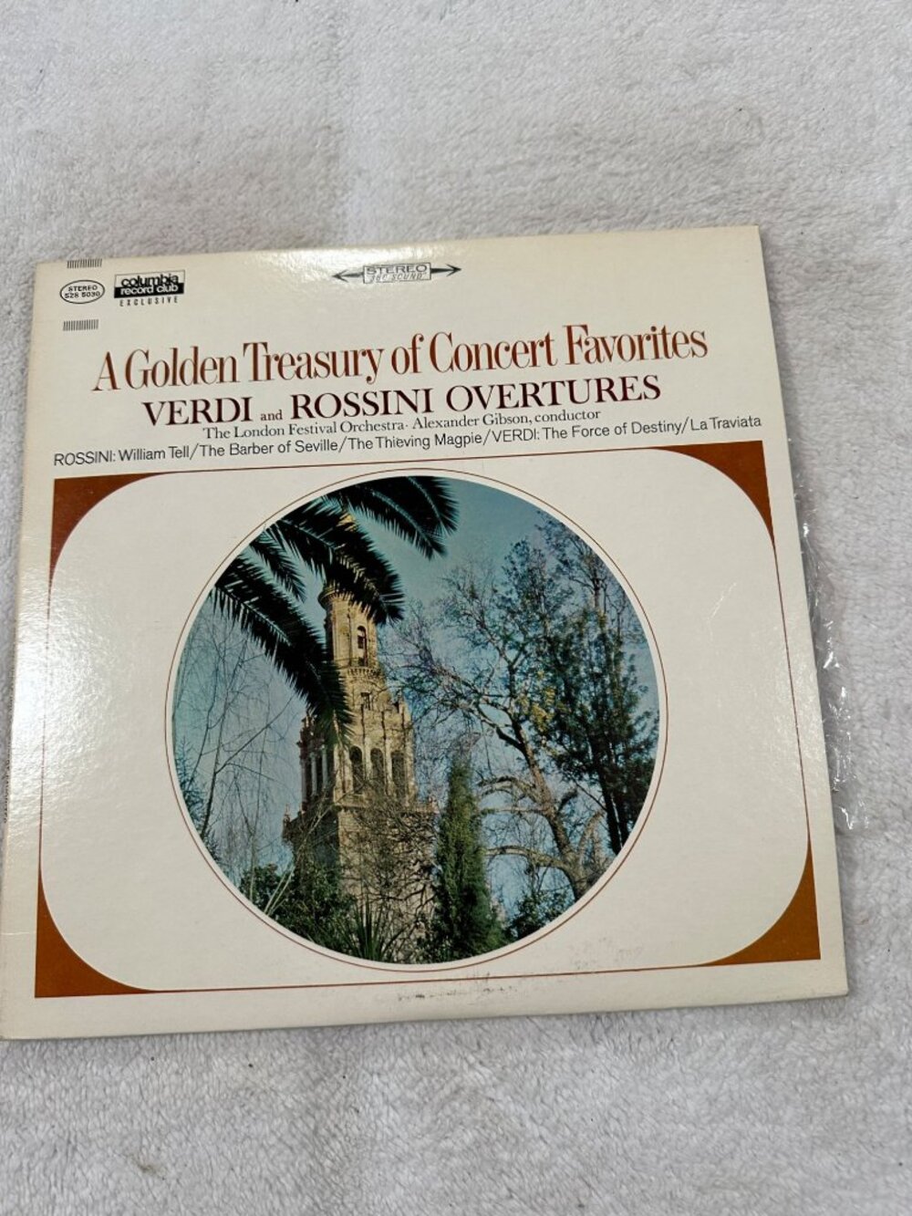 A Golden Treasury Of Concert Favorites Verdi Rossini Gilbert & Sullivan LP